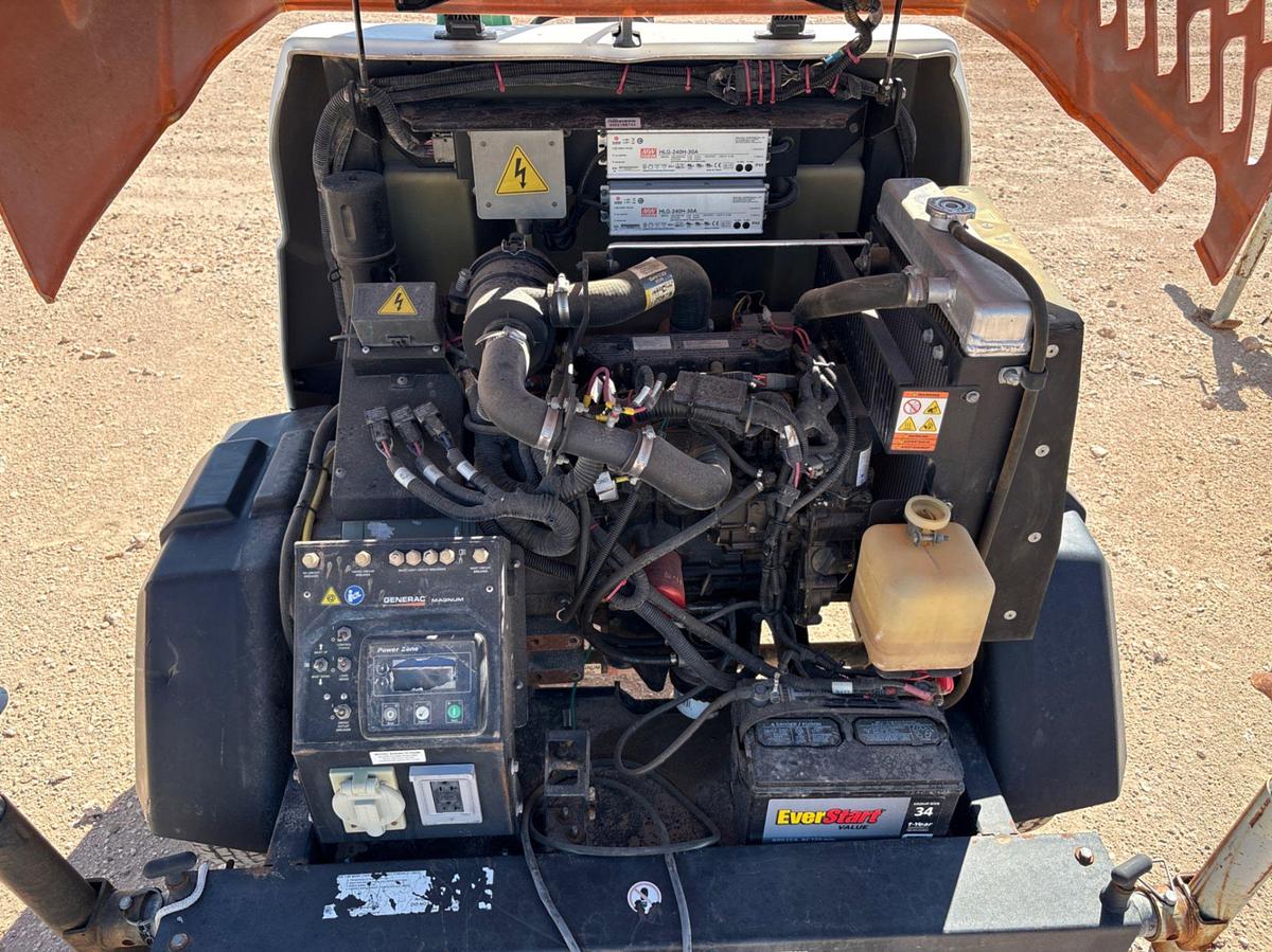 Used 2017 GENERAC MLT6SMDS 6KW S/A BUMPER PULL LED LIGHT TOWER