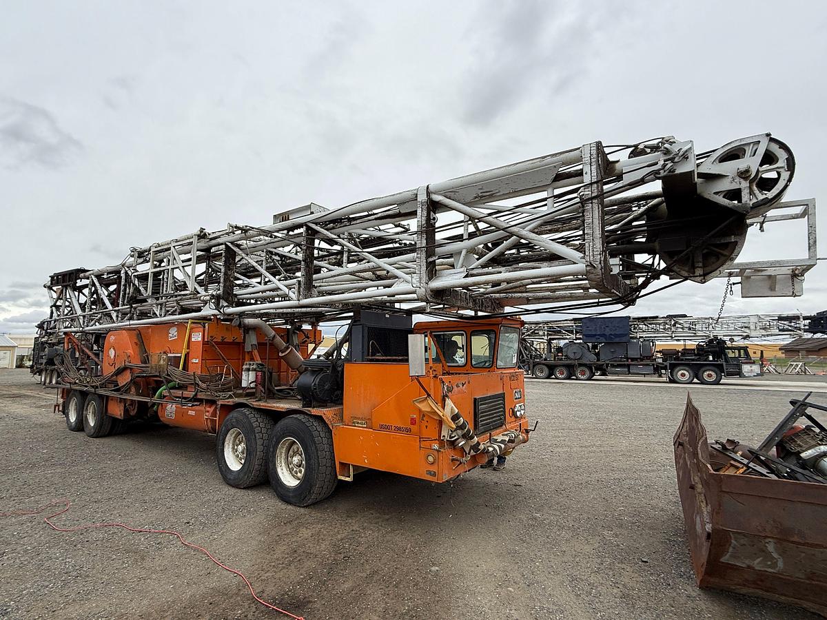 Used 1980 FRANKS MOBILRIG 300 1287/160 DTD-HT 96’-215K 4-AXLE WELL SERVICE WORKOVER RIG