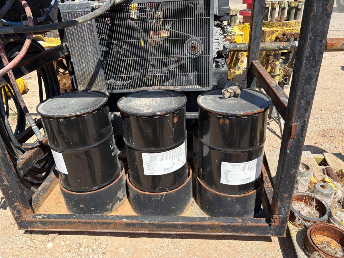 Used Bearing service & supply 5’ x 3.5’ pneumatic grease injection skid w/ lubricator