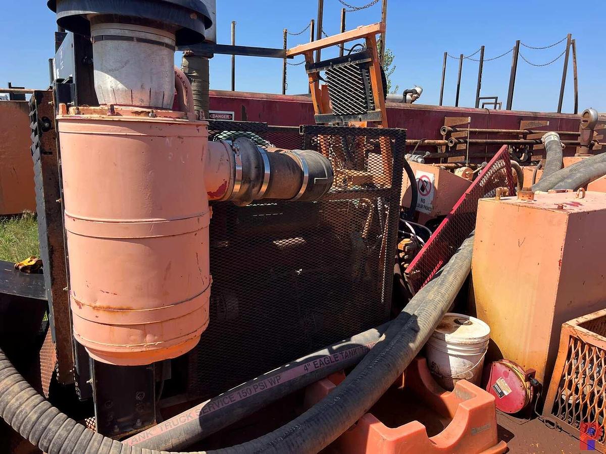 Used GARDNER DENVER PAH 5K TRIPLEX WELL SERVICE PUMP P/B DETROIT 8V92T ALLISON TRANS, SKIDDED