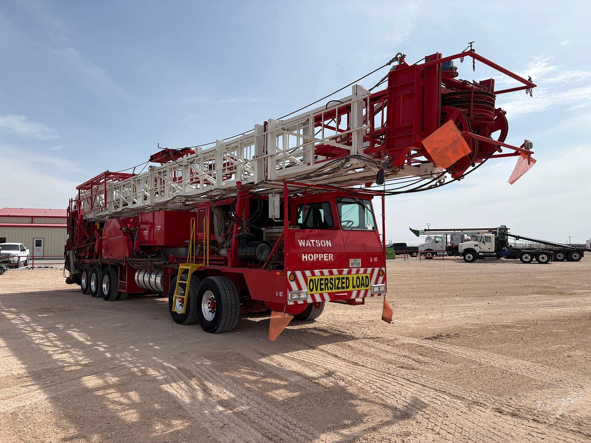 Used 2023 WATSON HOPPER GXHTA 550 SERIES 5-AXLE WELL SERVICE RIG (106'x300k MAST, FULLY TOOLED & CERTIFIED, FIELD READY)