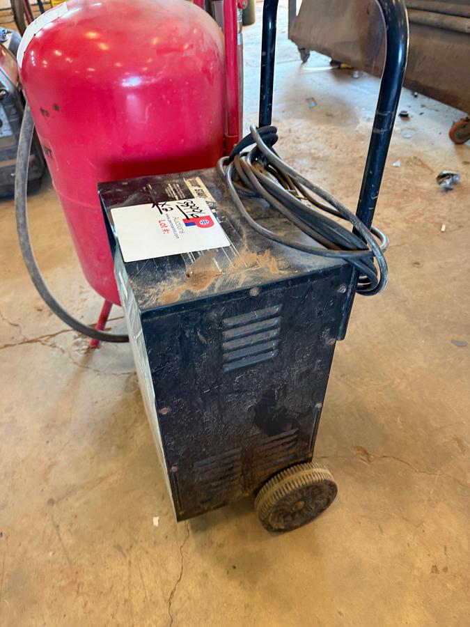 Used (1) JOBSMART ABRASIVE BLASTER & (1) SCHUMACHER 175A BATTERY CHARGER