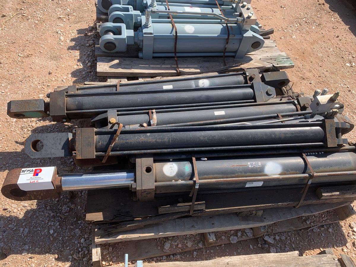 Used Pallet of 6 Parker Series. 2H 3000psi Hydraulic Cylinders