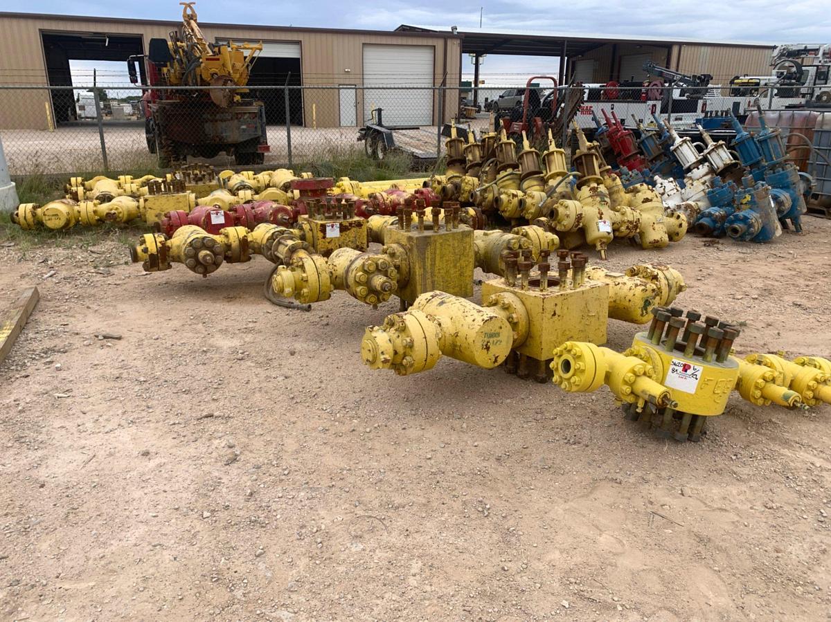 Used (8) 7” 10k Fluid Crosses w/(26) 4” 10k Gate Valves