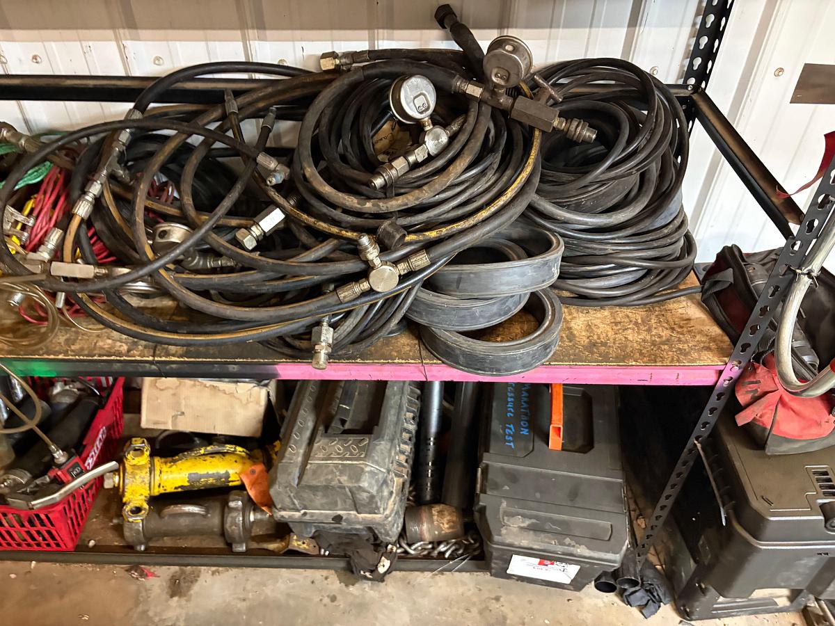 Used 5’ x 1.5’ x 6’ shelving & 4’ x 2’ x 7’ shelving w/ contents
