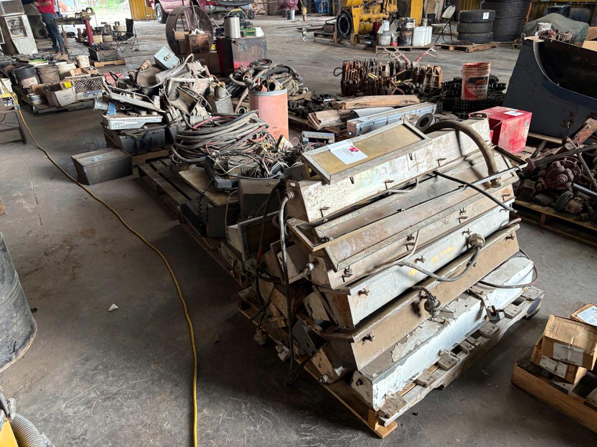 Used (5 pallets) of assorted flood lights, electrical components, wiring, etc.