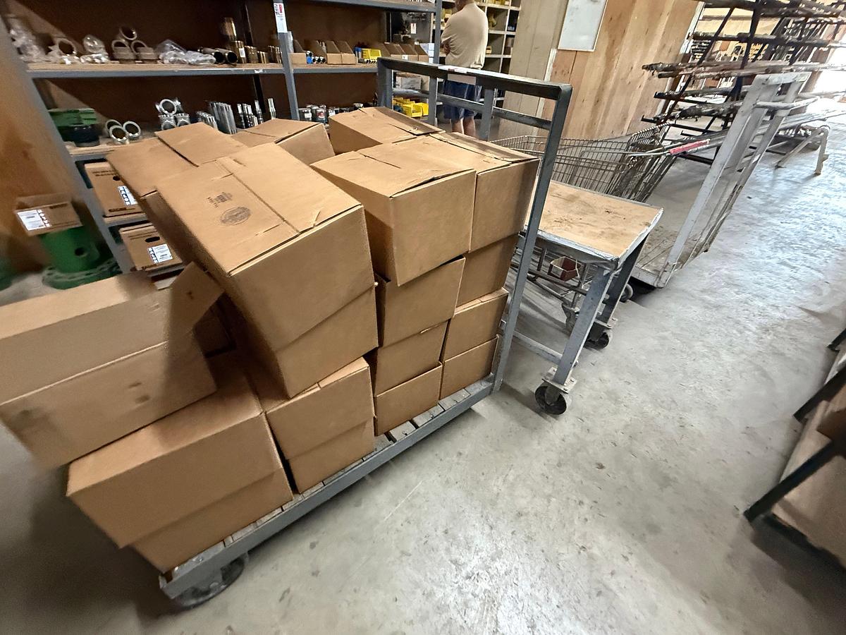 Used LOT W/ (2) HD 4’x3’ STEEL ROLLING PUSH DOLLY’s, (1) HD STEEL ROLLING PUSH CART & BUGGY