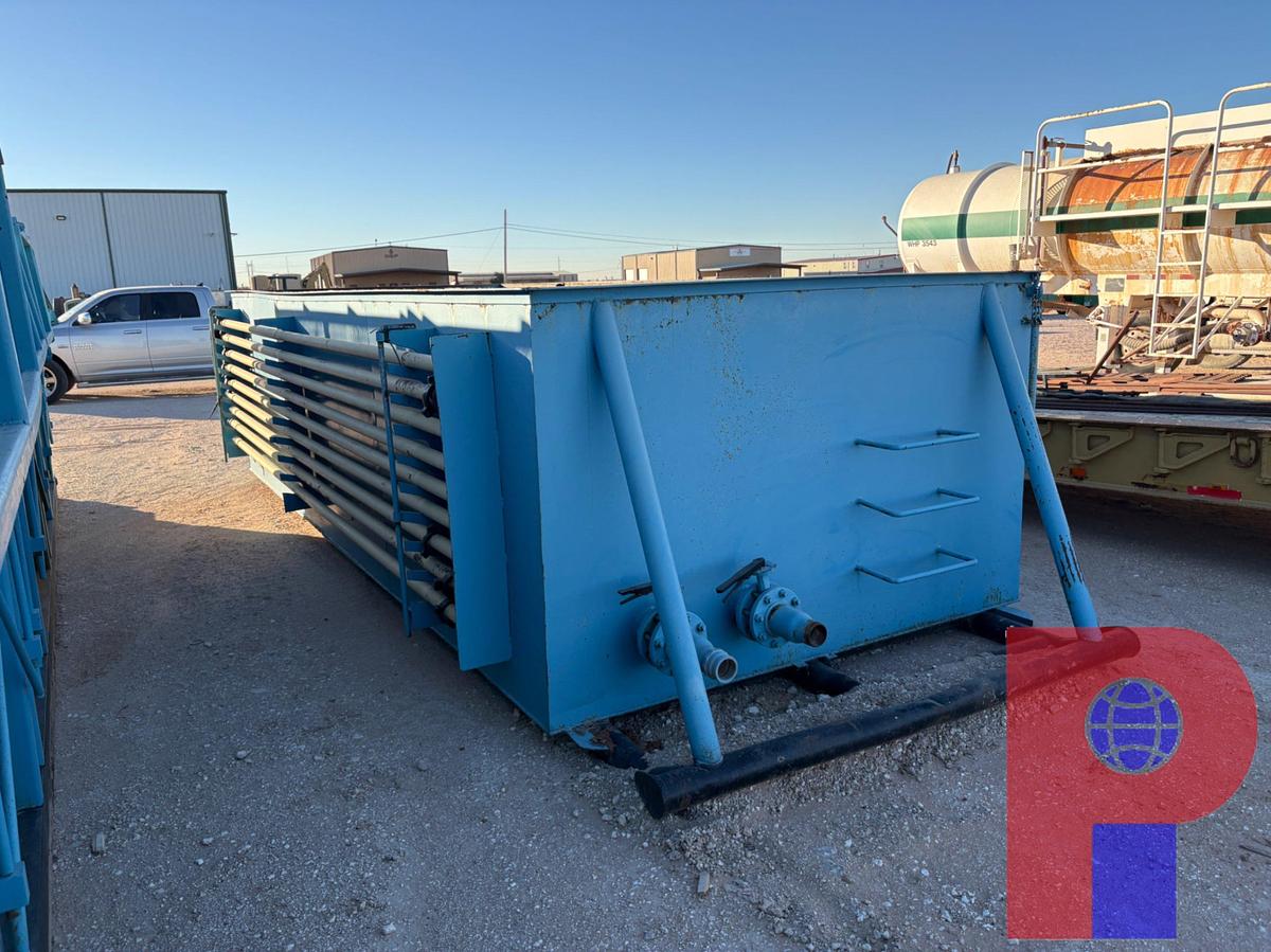 Used 20’ X 8’ X 5’ OPEN TOP FLUID TANK, SKIDDED