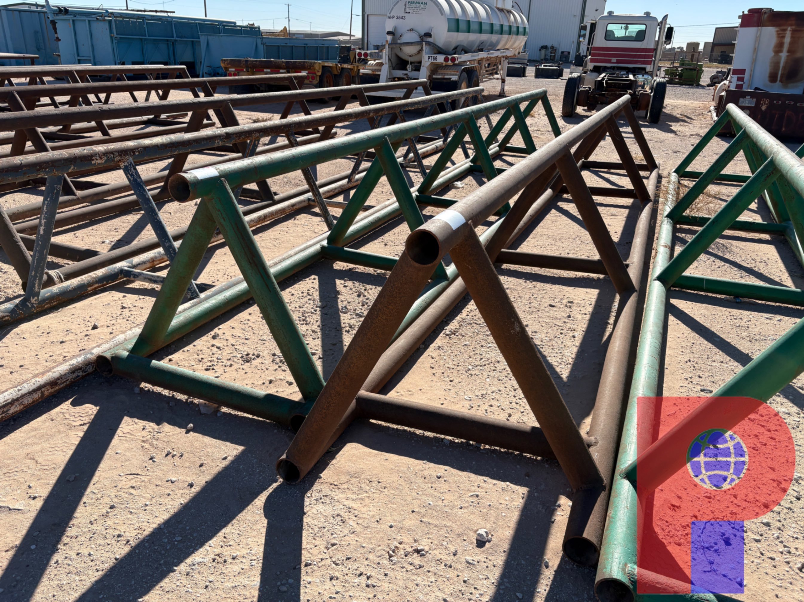 Used (2X$) 28’ X 42” TRIANGLE PIPE RACKS