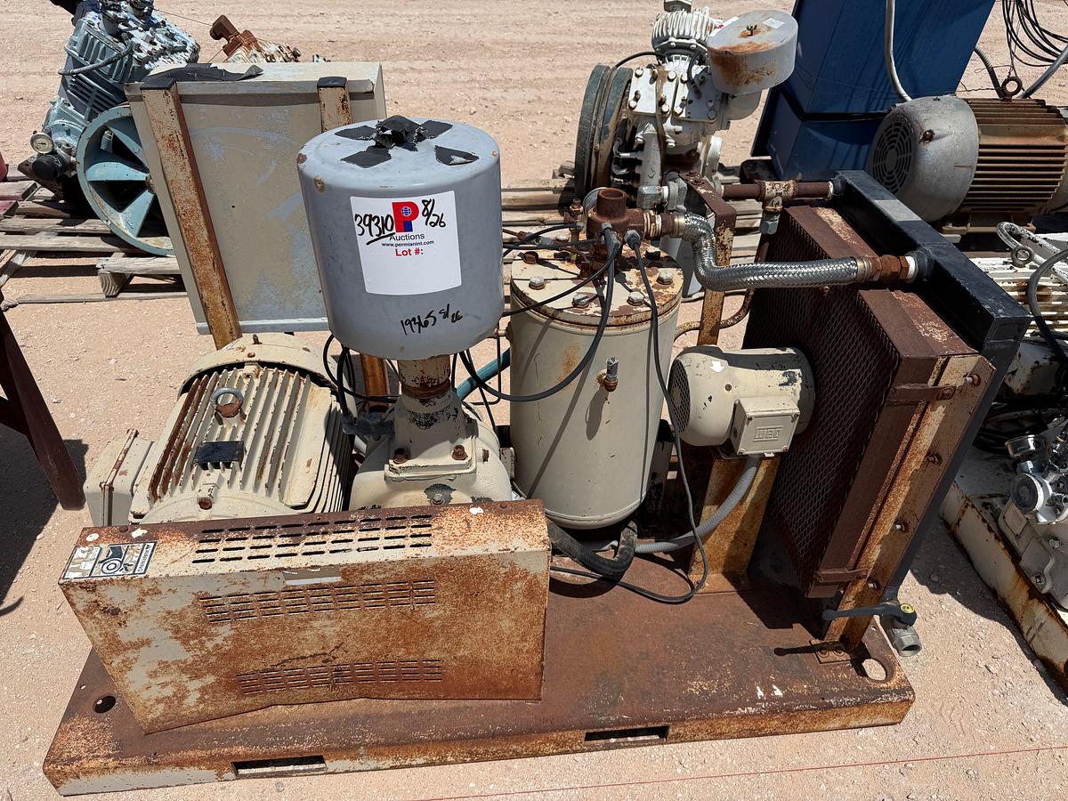 Used CURTIS-TOLEDO MODEL R/S30B, 130-CFM / 125-PSI ROTARY SCREW INDUSTRIAL AIR COMPRESSOR P/B 30-HP ELECTRIC MOTOR MTD ON SKID