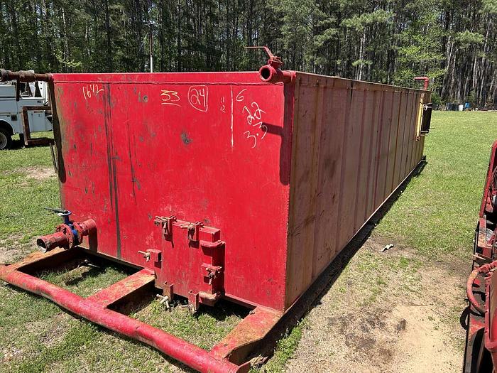 Used 2-COMPARTMENT 180 BBL REVERSE PIT WORK TANK SKIDDED
