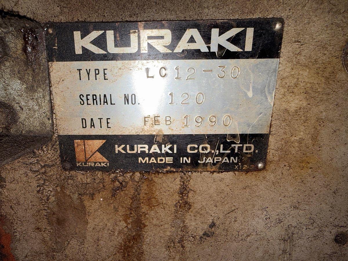 Used KURAKI LC 12-30 156”x24” TABLE HORIZONTAL MACHINE LATHE