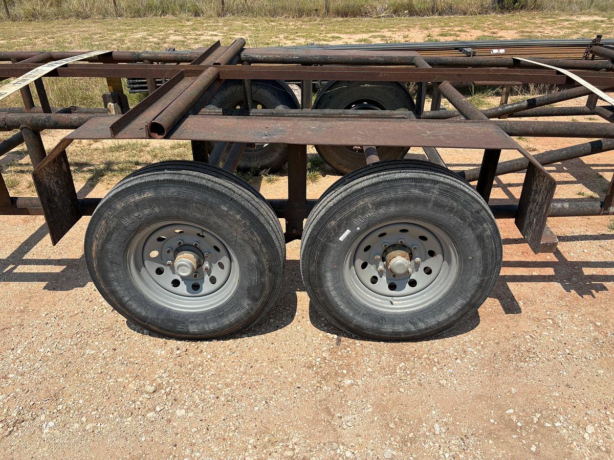 Used SHOPBUILT 30’ x 80” T/A BUMPER PULL PIPE TRAILER