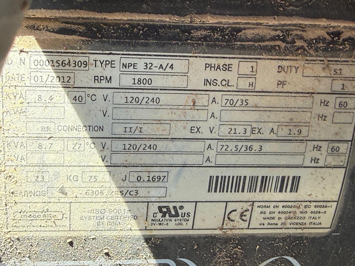 Used SELF CONTAINED 20K WP GREASE INJECTION UNIT COMBO P/B 8.4-KW ISUZU DIESEL GENERATOR