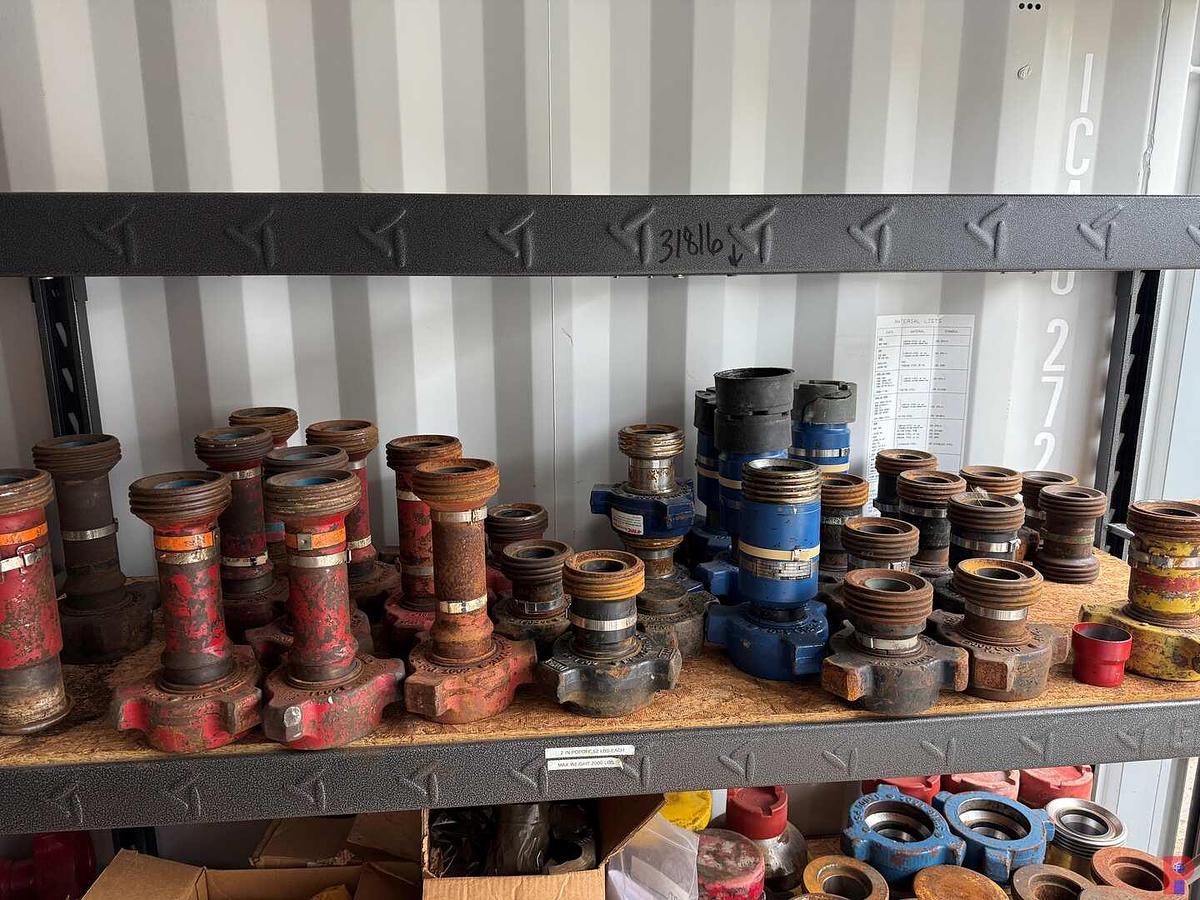 Used SHELF1- W/ (10) FIG 1502 15K WP, 1’-2” PUP JTS, (12) UNIONS, (4) 11”LG SPACER ASSY,  (4) BUTTON HEAD COUPLERS