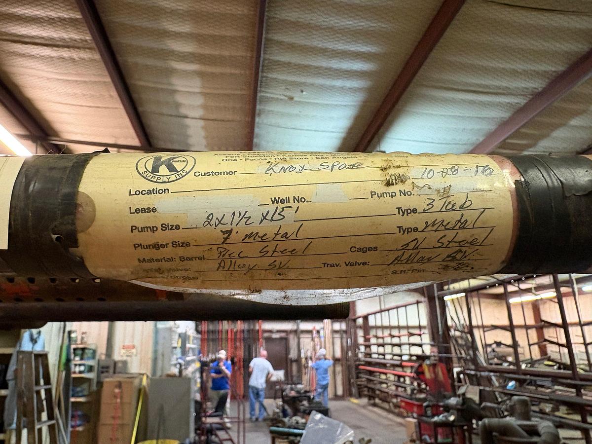 Used NEW 2” x 1-1/2” x 15’ - 3tube metal PLGR, CS TRIM HARRISON-FISCHER PUMP