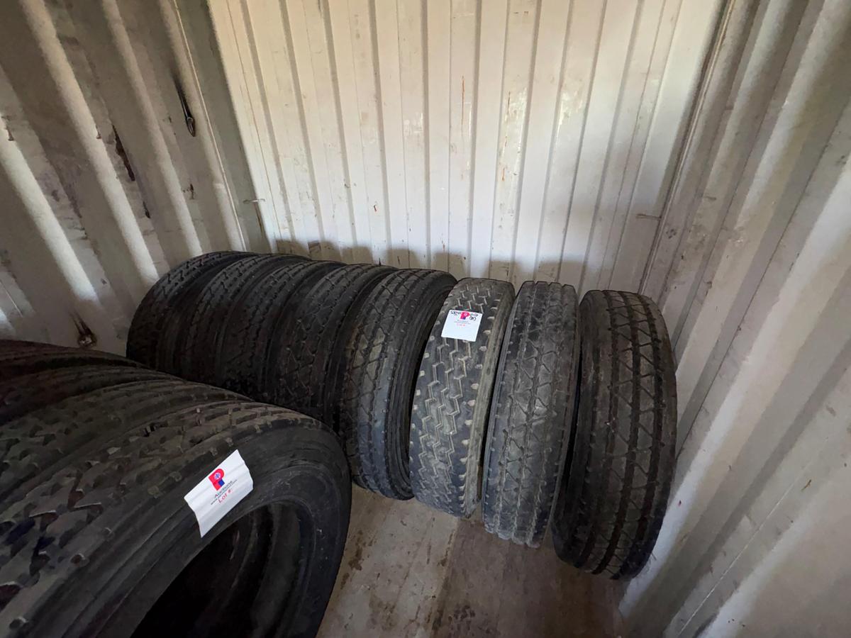 Used (8) 11R24.5 tires