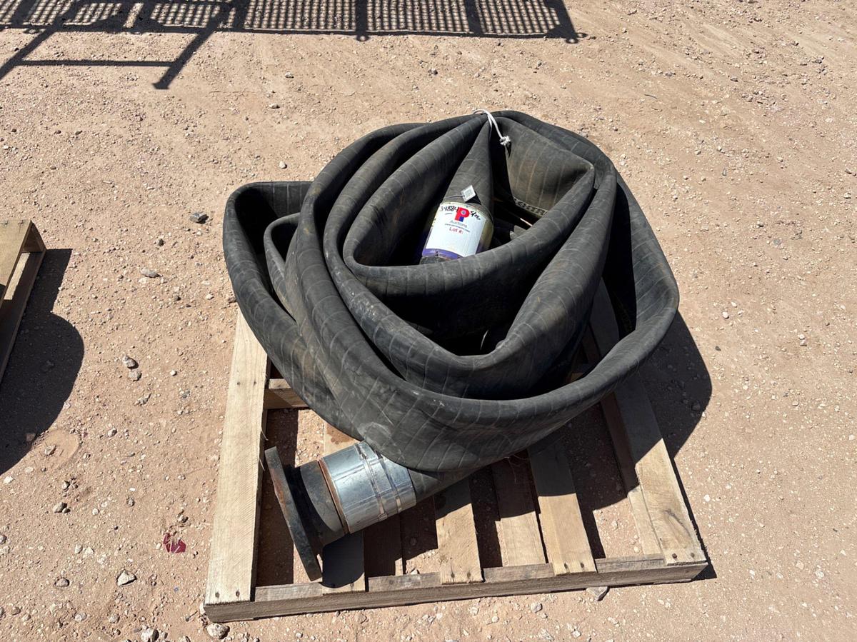 Used (2) flanged 6” lay-flat hoses