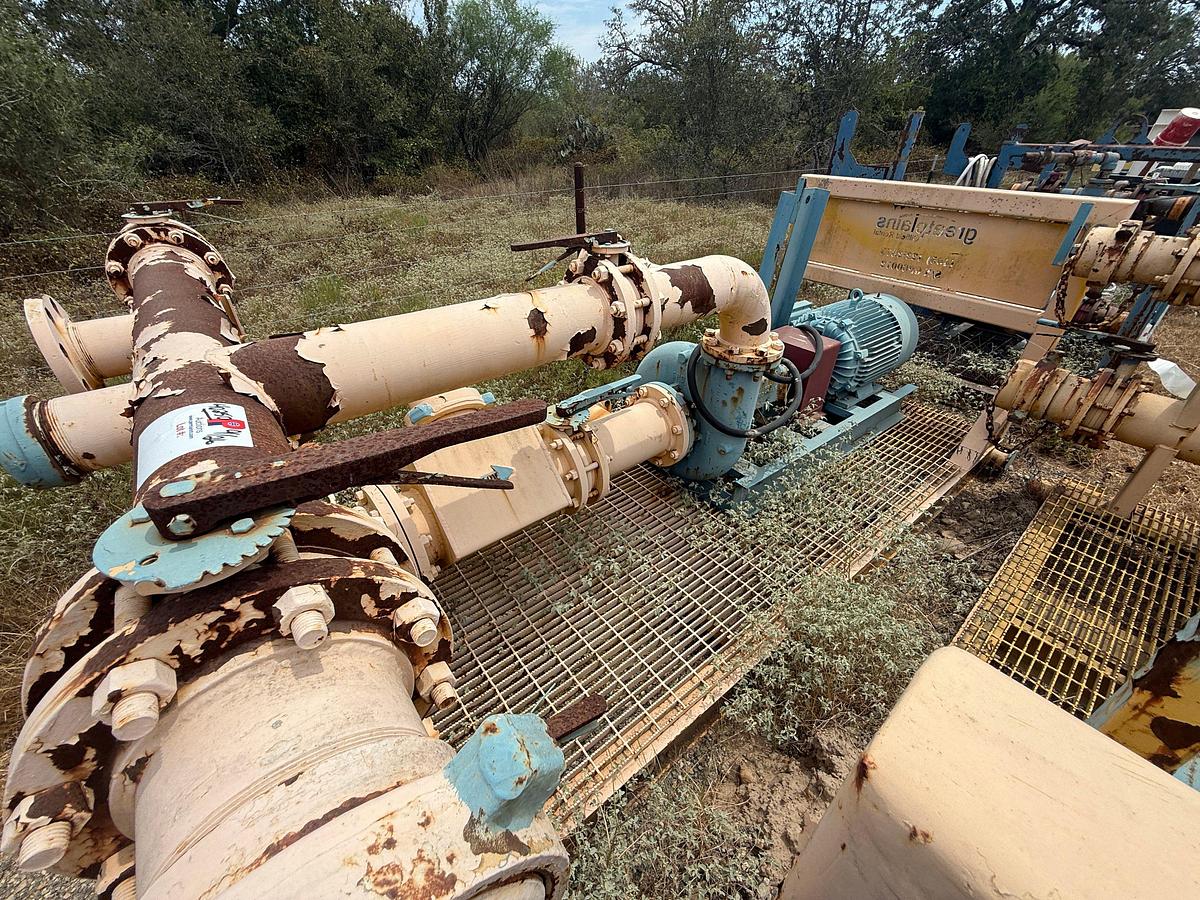 Used MUD HOG 8x6x14 CENTRIFUGAL PUMPS P/B 75-HP ELECTRIC MOTOR, SKIDDED