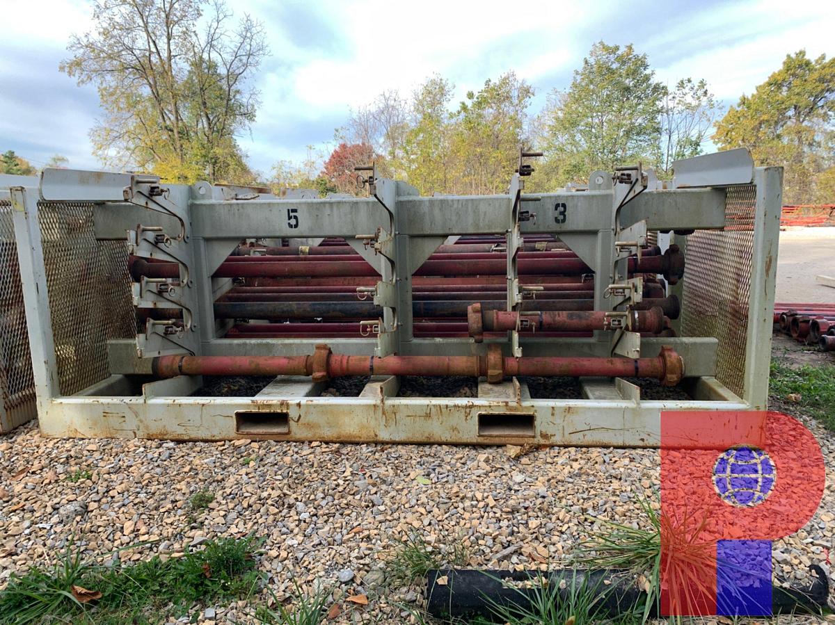 Used (12) 3’- 10’ JTS. OF 3” FIG 1502 15K WP FLOW IRON ON TRANSPORT RACK