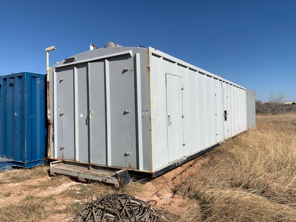 Used 39’ L x 12’ W x 10’ T Skidded Generator House (NO POWER)