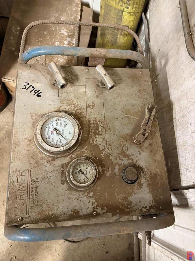 Used LORIMER 20K PSI TEST PUMP UNIT