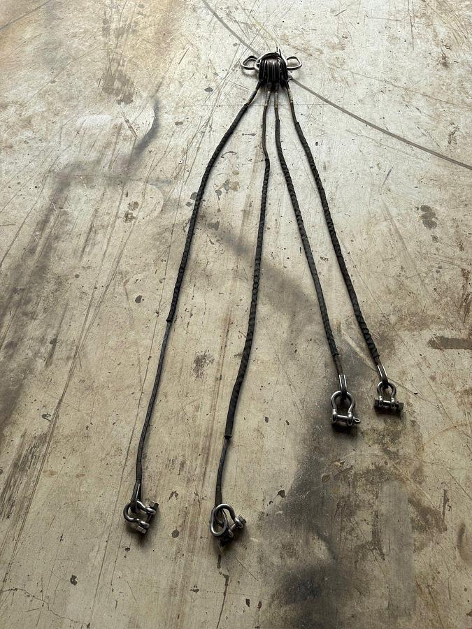 Used ½” Diameter, rated at 5:1Yale Cordage 4 Leg Lifting Sling