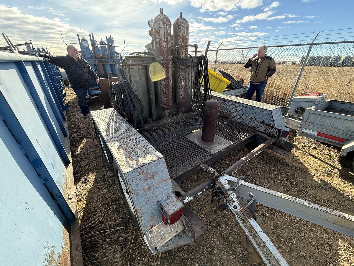 Used SHOP MADE 10’ T/A 2-STATION BUMPER PULL ACCUMULATOR TRAILER