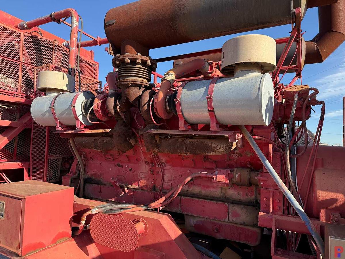 Used GEOQUIP 2,000 HP TRIPLEX FRAC PUMP P/B DETROIT 16V149TTIA ON T/A TRAILER
