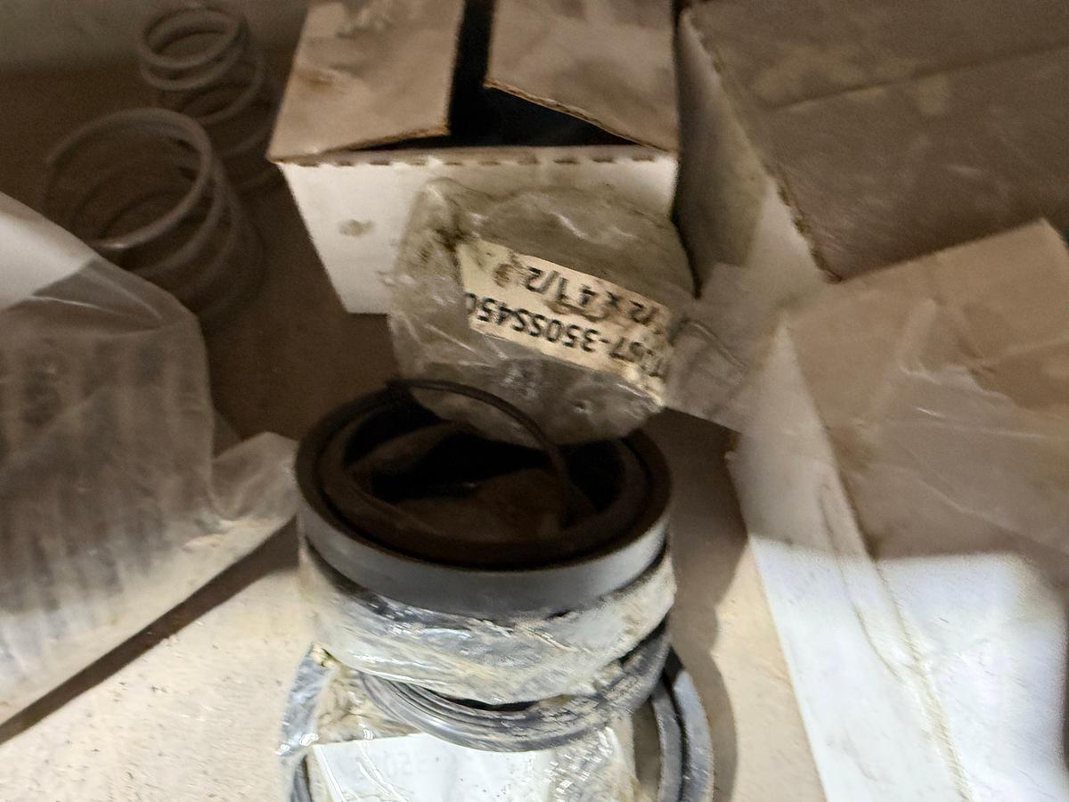 Used 6-SHELVE SECTION OF KERR & SOME OFM TRIPLEX PUMP PARTS