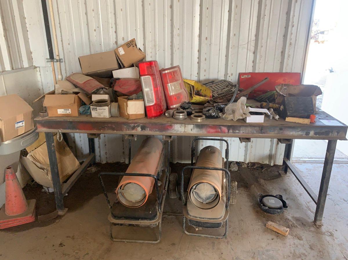Used 8’ x 3’ x 3’ Shop Table w/ all it’s Contents