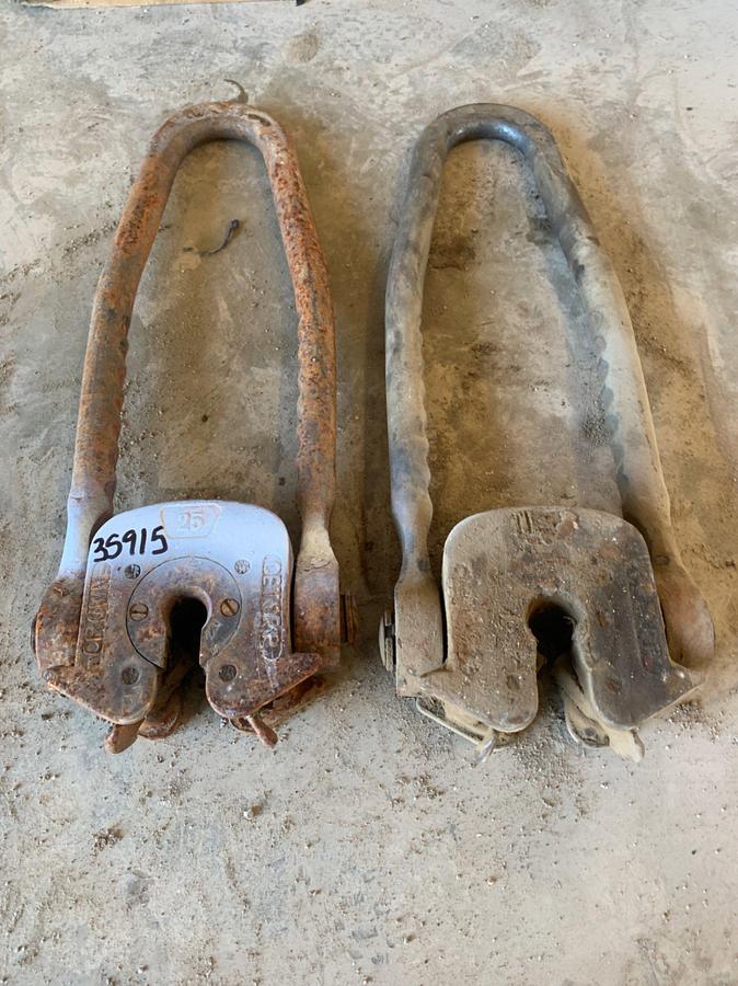 Used (2) 5/8 CROWN Plate Type 25 Ton Rod Elevators