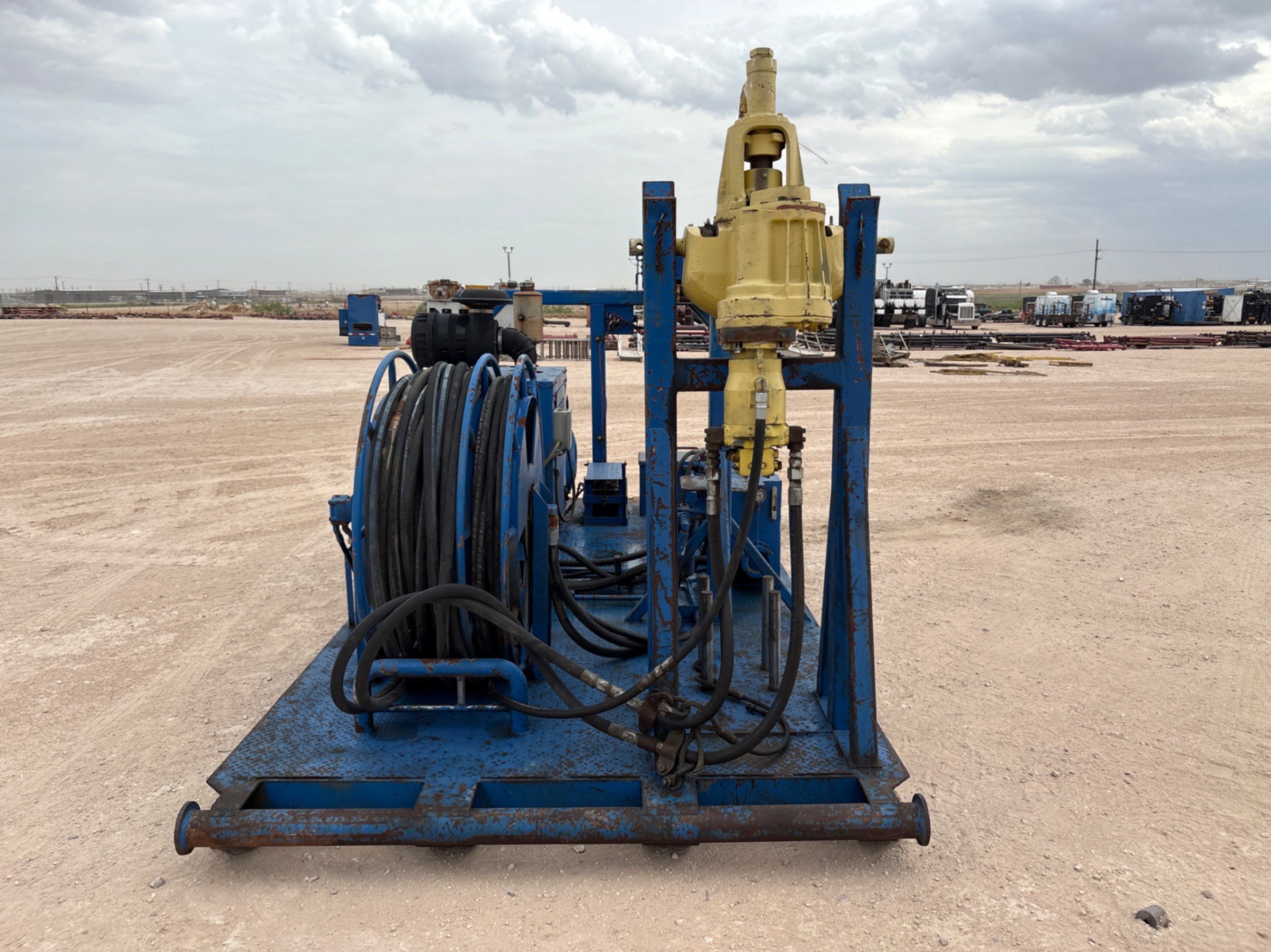 Used 85 TON HYDRAULIC POWER SWIVEL UNIT, SKIDDED