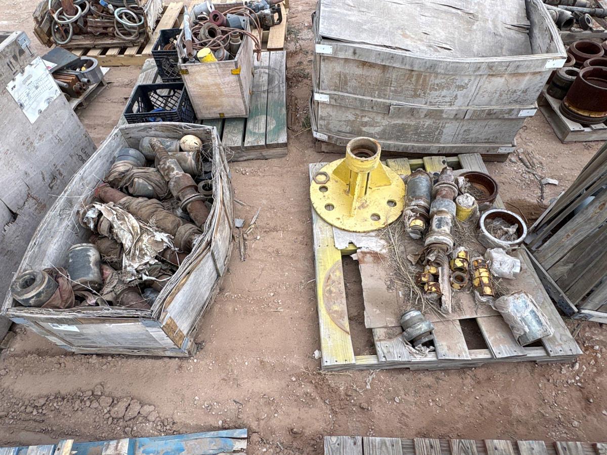 Used (10 pallets) of valve bonnet flanges, blind flanges, 2-1/16” gate valves, etc.