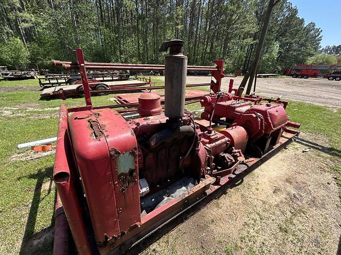 Used GASO 3969 WS 4" X 5 SKID MTD TRIPLEX WELL SERVICE PUMP