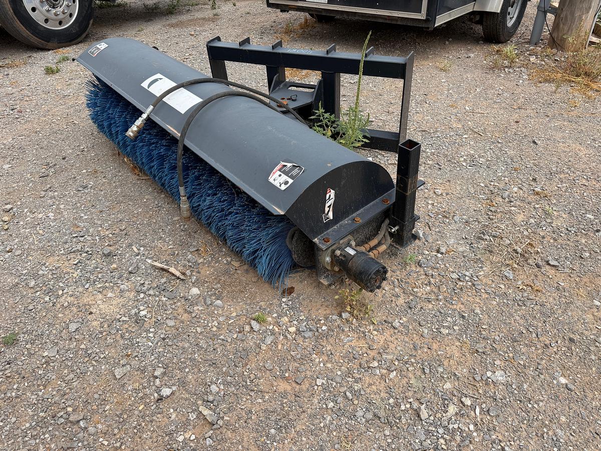 Used 6’ skid steer broom attachment