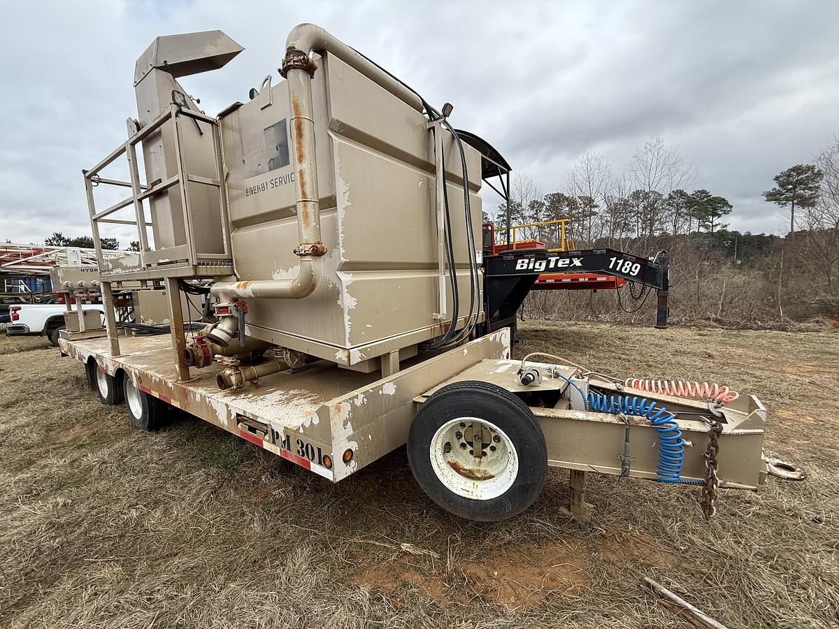 Used 22 BBL 97 HP CEMENT MIXING UNIT MTD ON 2012 BIG TEX 22'X102" 25K GVW DUAL T/A PINTLE HITCH TRAILER
