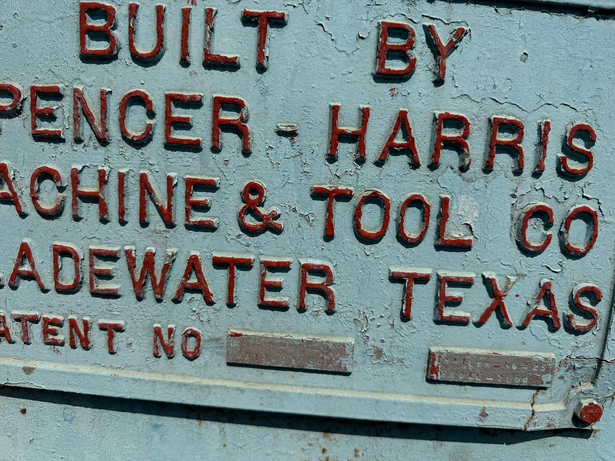 Used SPENCER-HARRIS MODEL 7000 TRAILER MTD DRILLING RIG & 14'L X 8'T X 16'W SUBSTRUCTURE W/ RAMP