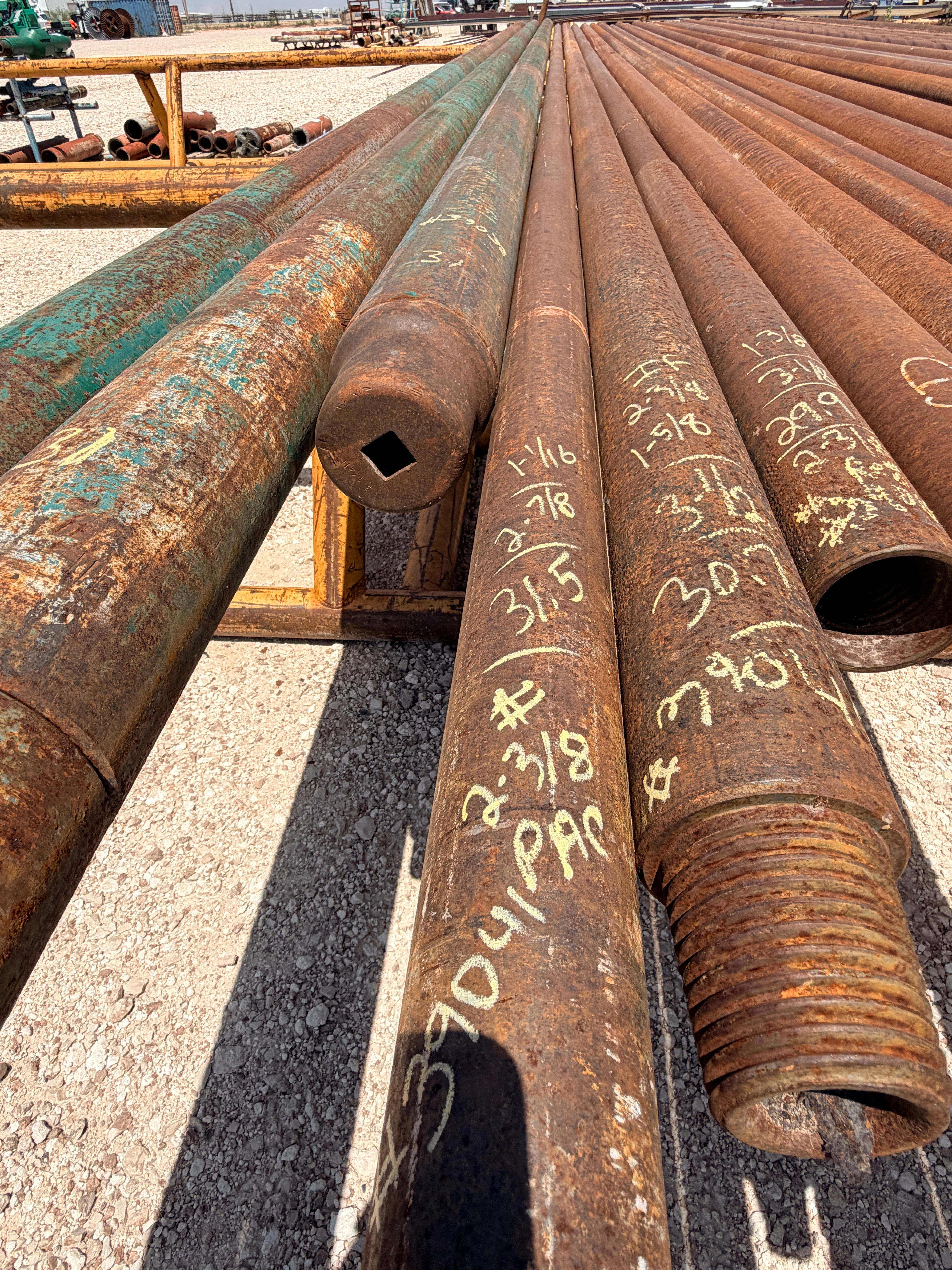 Used 2-7/8 OD x 1-1/16 ID x 31.5 ft. Long Slick Drill Collar w/ 2-3/8 PAC CONN.