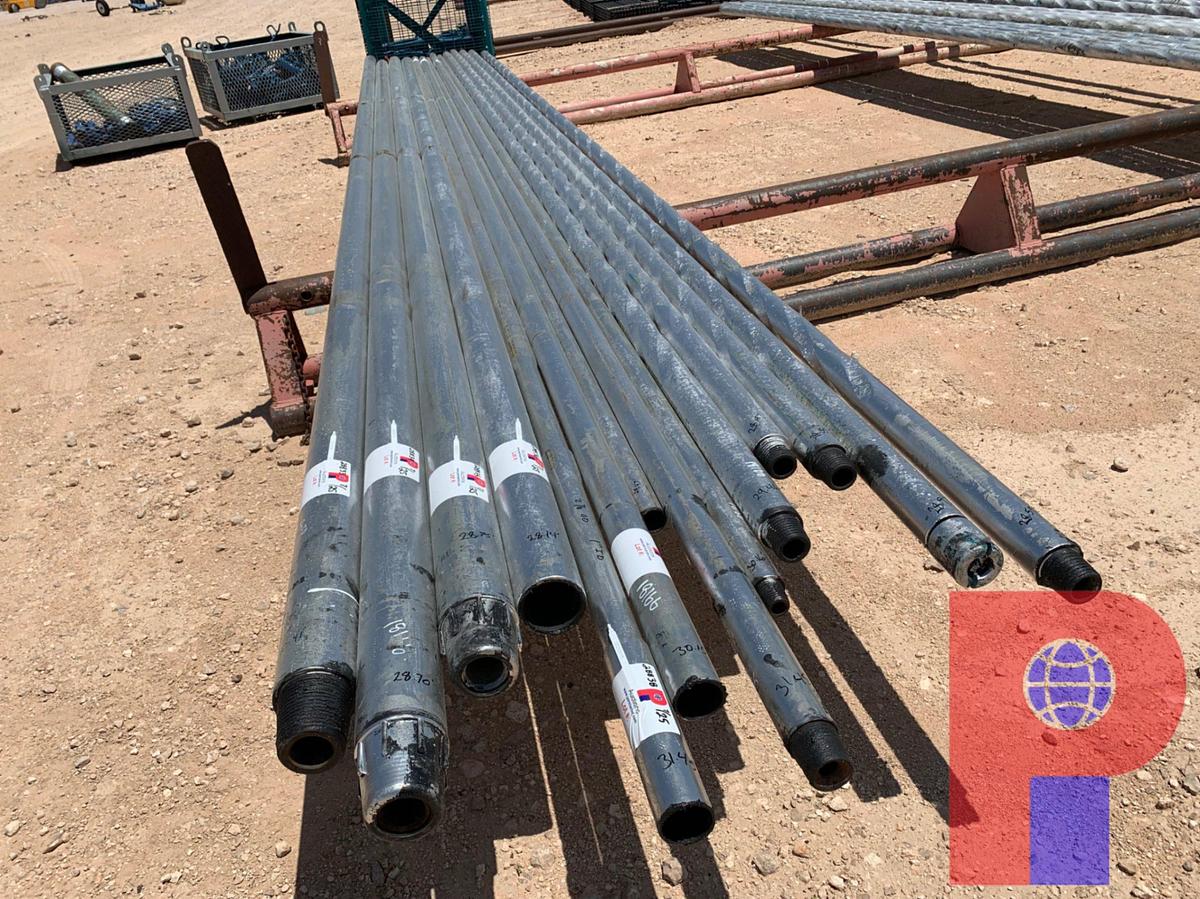 Used 2 7/8” OD X 1” ID X 31.45’ L SLICK DRILL COLLER W/ 2 3/8 PAC-4 CONNECTIONS DOUBLE RECESSED
