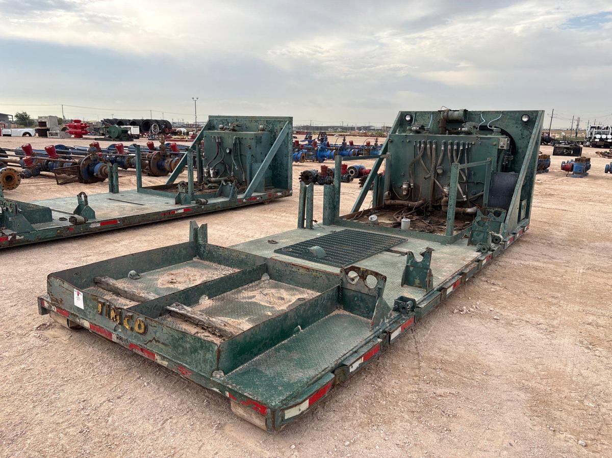 Used 22’ x 102” ROLLL-OFF CASING HPU FLATBED SKID