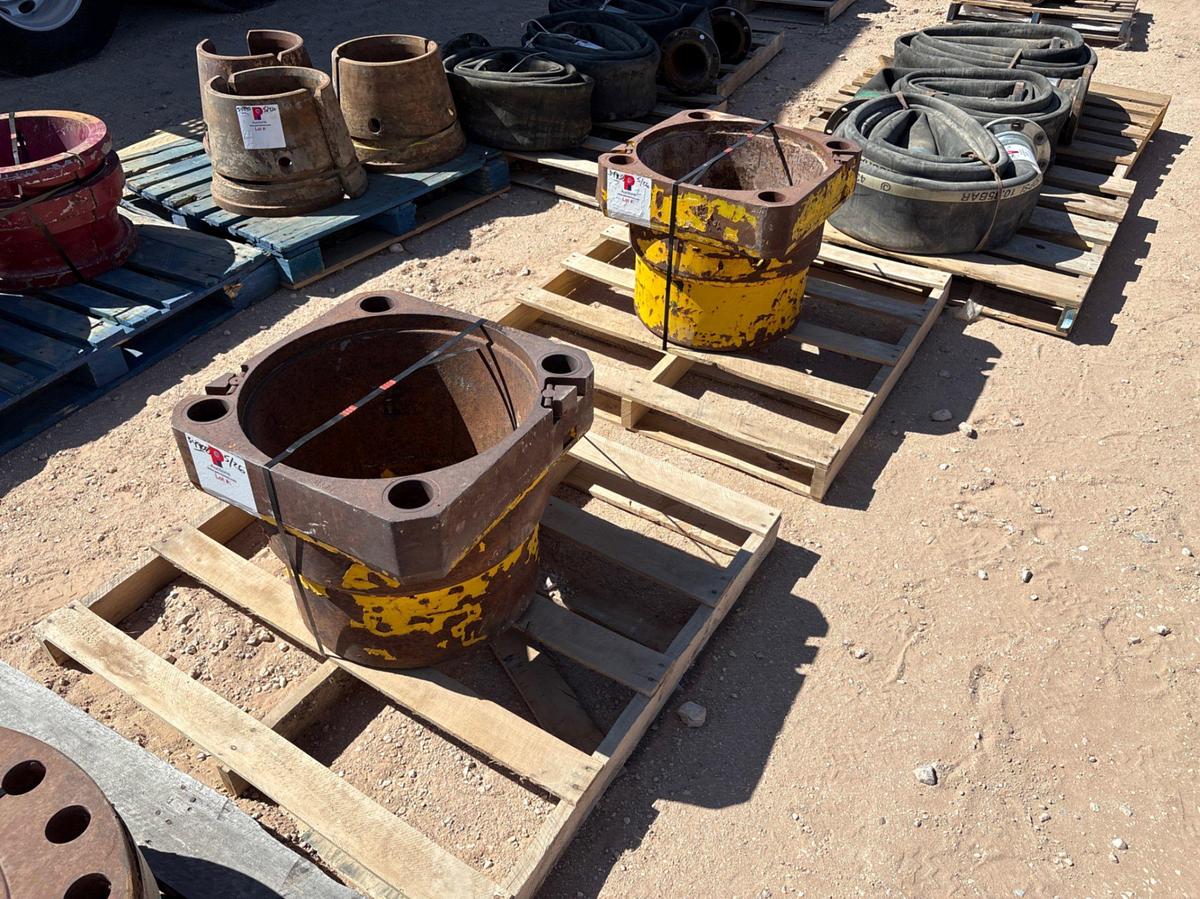 Used (2) 21”x 21” x 18” rotary table master bushings