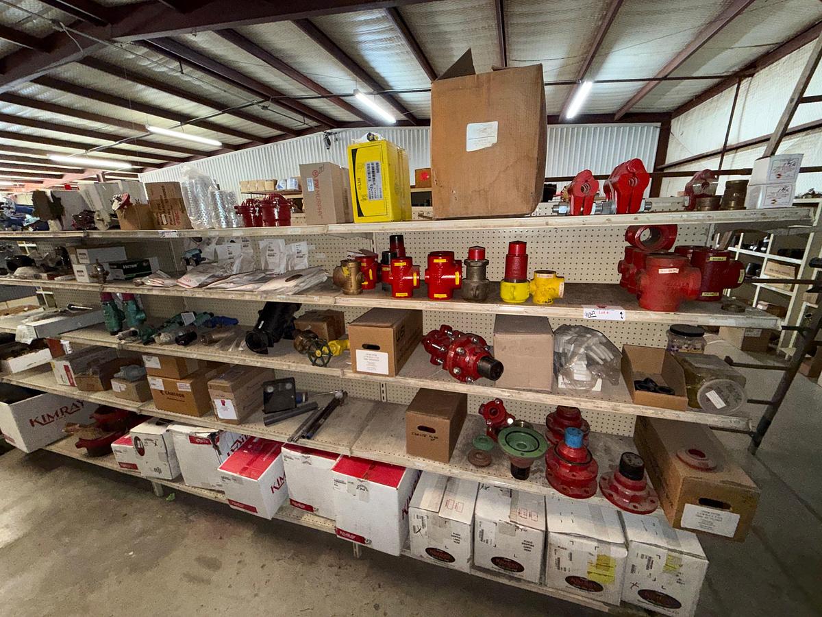 Used SECTION OF (10+) KIMRAY MOTOR VALVES, TRUNIONS, & REPAIR KITS, WSI HEAVY WALL TEES, BAIRD 125 PSI RELIEF VALVES, & RELATED
