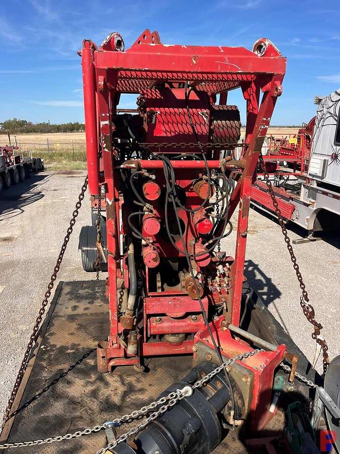 Used HYDRA RIG HR680 INJECTOR STRIPPER & PACKOFF, HOSE REEL & PUMP ON 11’ X 8’ HD SKID