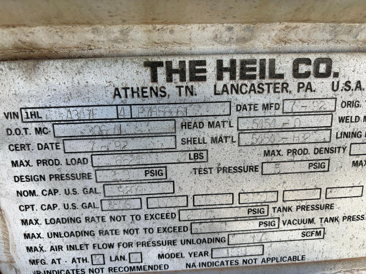 Used 1993 HEIL TRAILER FUEL HAUL TRAILER
