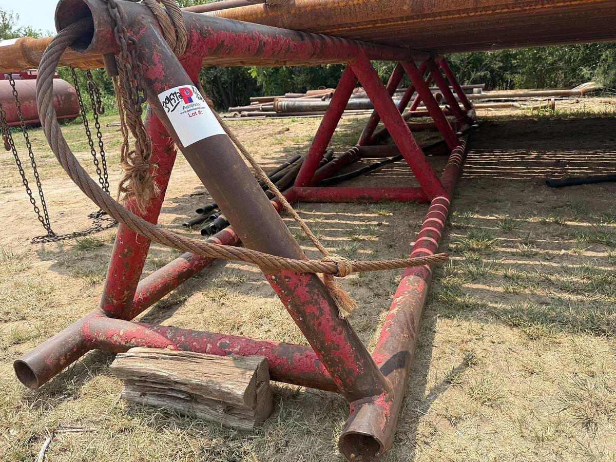 Used (2 x $) 27’L x 43”H TRIANGULAR PIPE RACKS