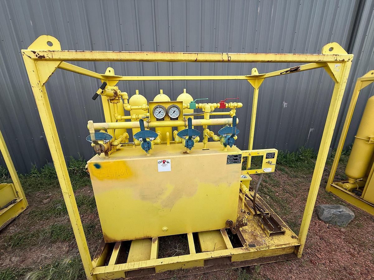 Used MEYER 3K WP DIESEL POWERED 4-STATION ACCUMULATOR CLOSING UNIT, SKIDDED