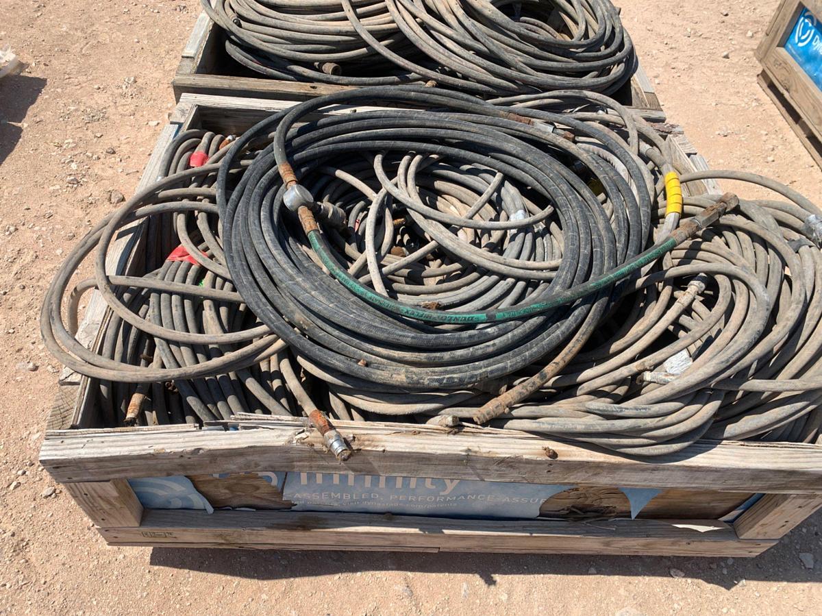 Used (2) Crates of 1/2 Hydraulic Hoses