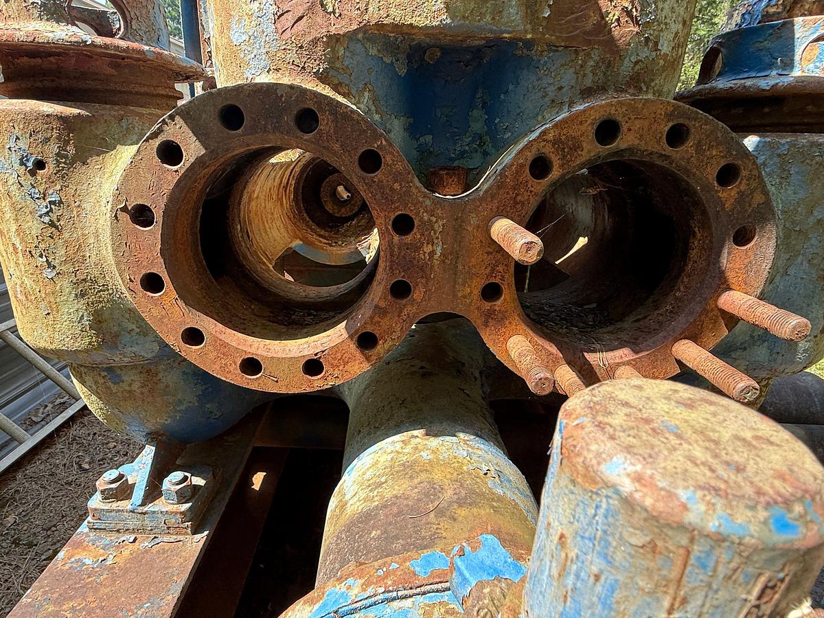 Used CONTINENTAL EMSCO C-375 DUPLEX MUD PUMP P/B CATERPILLAR 3408 DITA, SKIDDED