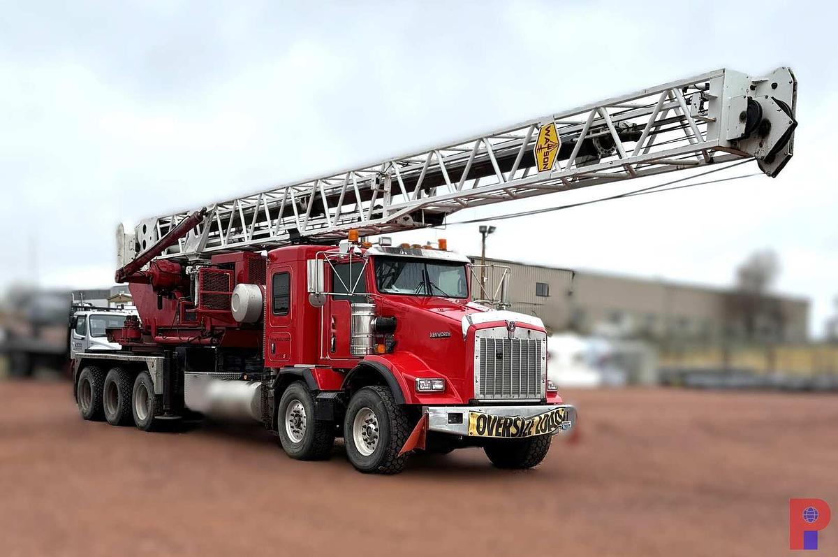 Used 2012 WATSON 2500 TM FOUNDATION / RAT HOLE DRILLING RIG MTD. ON 2012 KENWORTH T800 TWIN STEER TRI-DRIVE